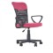Scaun birou pentru copii cu plasa textila, HM Timmy, ergonomic, inaltime reglabila, structura polipropilena, Rotire 360 ˚, 120 kg, roz
