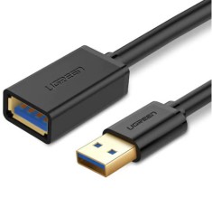 CABLU USB Ugreen prelungitor, &quot;US129&quot; USB 3.0 (T) la USB 3.0 (M), 1m, negru, &quot;10368&quot; (timbru verde 0.08 lei) - 6957303813681