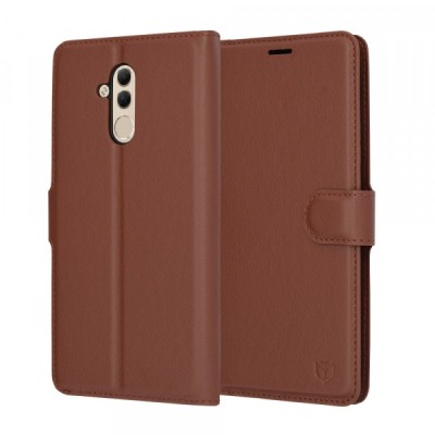 Husa pentru Huawei Mate 20 Lite, Techsuit, Leather Folio, Maro foto