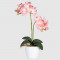 Orhidee artificiala roz (x2) in ghiveci ceramic 50 cm