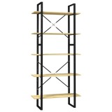 Cumpara ieftin Biblioteca cu 5 rafturi, 80x30x175 cm, lemn masiv de pin
