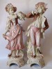Rafinată Pereche de Figurine din Porțelan Royal Dux - Stil Art Nouveau, 51cm, Statuete