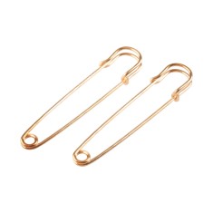 Set 2 ace de siguranta decorative Crisalida, 13 x 75 mm, Auriu