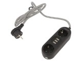 Prelungitor 5 Prize 250V 16A Negru LPS262U