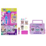 Set de joaca cu mini papusa Polly Pocket, Disco Fashion Reveal, HRD65