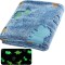 Patura Fosforescenta, cu Dinozauri, Flanel, 130 x 150 cm, designul fosforescent care lumineaza noaptea