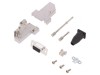 Conector D-Sub 9 PIN Mamă Lipire pe Cablu Negru Kit Complet