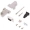 Conector D-Sub 9 PIN Mamă Lipire pe Cablu Negru Kit Complet