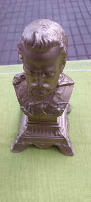 Bust, sculptura, CARL XV Regele Suediei, H 23 foto