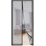 Plasa anti-insecte, inchidere magnetica, latime 80-100cm, inaltime 210-220cm, negru Household NewTrend