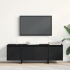 vidaXL Dulap TV Stejar Negru 120x30x40.5cm Lemn, Comoda TV Living, Suport TV 60 inch, Negru Mat