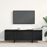 vidaXL Dulap TV Stejar Negru 120x30x40.5cm Lemn, Comoda TV Living, Suport TV 60 inch, Negru Mat
