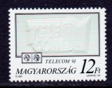 UNGARIA 1991, Expoziția Internațională de Tehnologie a Telecomunicațiilor TELECOM '91, Geneva, serie neuzată, MNH