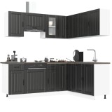 vidaXL Set dulap de bucătărie 11 piese &bdquo;Lucca&rdquo; lemn negru prelucrat 3314952