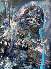 Inger albastru pictura onirica spiritualitate 60x80cm KLOSKA foto