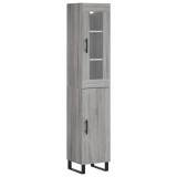 Dulap inalt, gri sonoma, 34,5x34x180 cm, lemn prelucrat