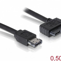 Cablu eSATAp la Slim SATA 13 pini 5V 0.5m, Delock 84413