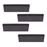 Set 4 jardiniere decorative, maro, 68.5x17.3x15 cm, Ratolla Case P