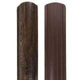 Sipca metalica gard, Galva Metal, maro wood (RAL 8017) lucios - fata, maro lucios - spate, 1500 x 101 x 0.45 mm