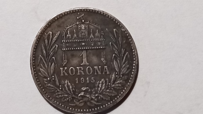 MONEDA ARGINT 1 KORONA 1915 UNGARIA