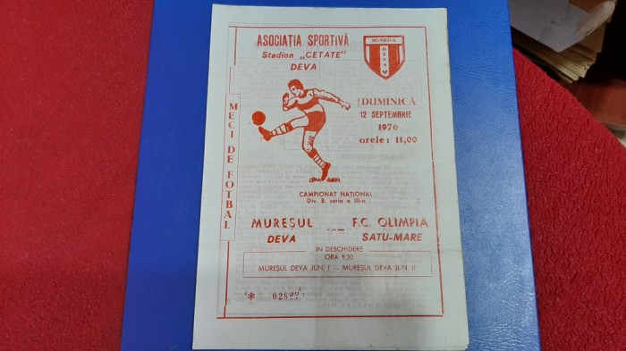 program Muresul Deva - Olimpia SM