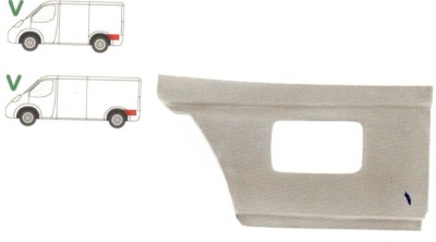 Segment reparatie aripa spate Vw Transporter T4, 1990-2003, Partea Stanga, punte Spate in spatele rotii, lungime 440 mm, 270 mm, (pentru modelul scur foto