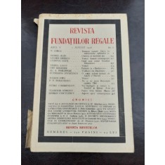 REVISTA FUNDATIILOR REGALE NR.8/1938