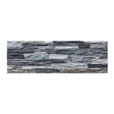 Gresie exterior / interior portelanata fatada Ohio Silver, 17 x 52 cm, gri, mata, imitatie piatra