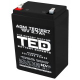Acumulator AGM VRLA 12V 2,7A dimensiuni 70mm x 47mm x h 98mm F1 TED Battery Expert Holland TED003119 (20) SafetyGuard Surveillance