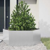 VidaXL Jardinieră de grădină 138x120x45 cm oțel galvanizat hexagonal