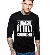 Bluza barbati neagra - Straight Outta Cotroceni - XL