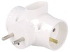 Conector Alimentare AC Splitter Alb 3x Soclu