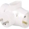 Conector Alimentare AC Splitter Alb 3x Soclu