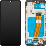 Display cu Touchscreen MP compatibil cu Samsung Galaxy A03 A035, cu Rama, Versiune G, Negru