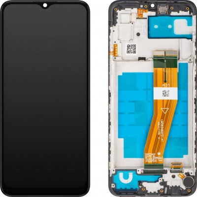 Display cu Touchscreen MP compatibil cu Samsung Galaxy A03 A035, cu Rama, Versiune G, Negru foto