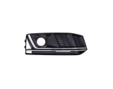 Grila bara protectie, spoiler Audi A4/S4 (B9), 11.2015-07.2019, model: S-LINE, montare fata, dreapta, cromat/negru, RapidAuto