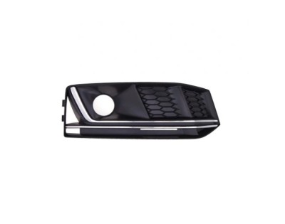 Grila bara protectie, spoiler Audi A4/S4 (B9), 11.2015-07.2019, model: S-LINE, montare fata, dreapta, cromat/negru, RapidAuto foto