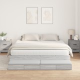 VidaXL Cadru de pat Gri sonoma 200x200 cm