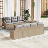 Cumpara ieftin Set de canapele pentru grădină 8 pcs Bej, gri deschis