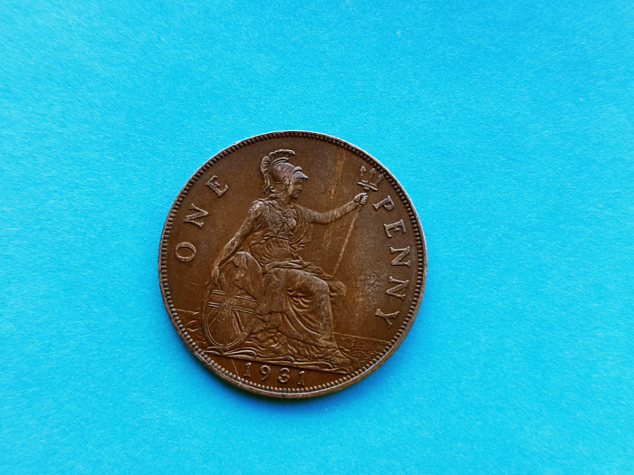 One penny 1931 Anglia-stare buna-in realitate arata bine-Oferta