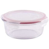 Recipient pentru alimente, BSG3, 0950 ml, 17x7 cm, rotund, sticla borosilicata/PP, Clip, MagicHome GartenVIP DiyLine, Magic Home