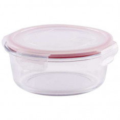 Recipient pentru alimente, BSG3, 0950 ml, 17x7 cm, rotund, sticla borosilicata/PP, Clip, MagicHome GartenVIP DiyLine