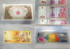 Colecție bancnote vechi-noi, 1946-1999, 10000 lei, 5000 lei, 2000 lei