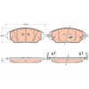 Placute frana Chevrolet Aveo Liftback (T300), Aveo Saloon (T300), 1.2, 1.2 LPG, 1.3 D, 1.4, 1.6, punte fata, pregatit pentru senzor uzura; TRW