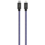 Cablu Date si Incarcare USB-C - Lightning Goui Fashion, 18W, 1m, Bleumarin G-FASHIONC94JB, Apple