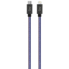 Cablu Date si Incarcare USB-C - Lightning Goui Fashion, 18W, 1m, Bleumarin G-FASHIONC94JB