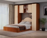 Cumpara ieftin Dormitor Tineret Clasic MP, MDF Cires+Mesteacan, 4 Corpuri, Dulap 4 Usi, Pat 144x204 cm