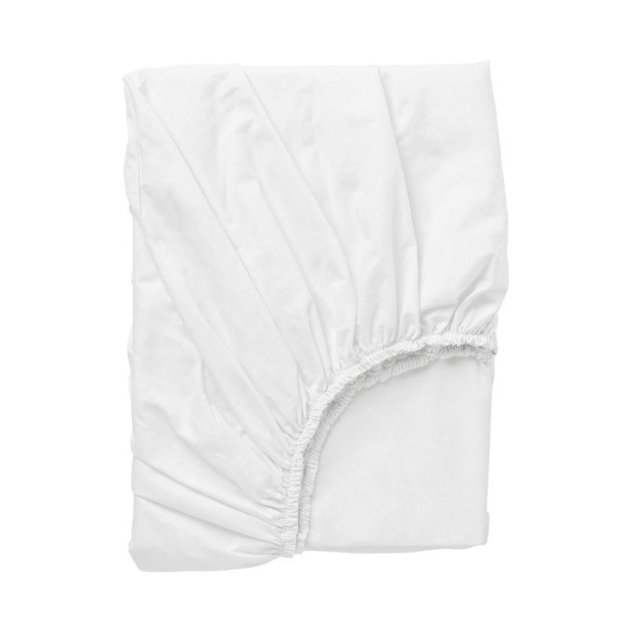 Cearsaf cu elastic, 120 x 200, material bumbac, Alb
