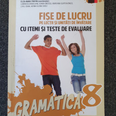 GRAMATICA 8. FISE DE LUCRU CU ITEMI SI TESTE EVALUARE - Trofin