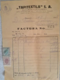 Factura TAPITEXTILA s.A. Lipscani, nr. 72, Bucuresti, 1947